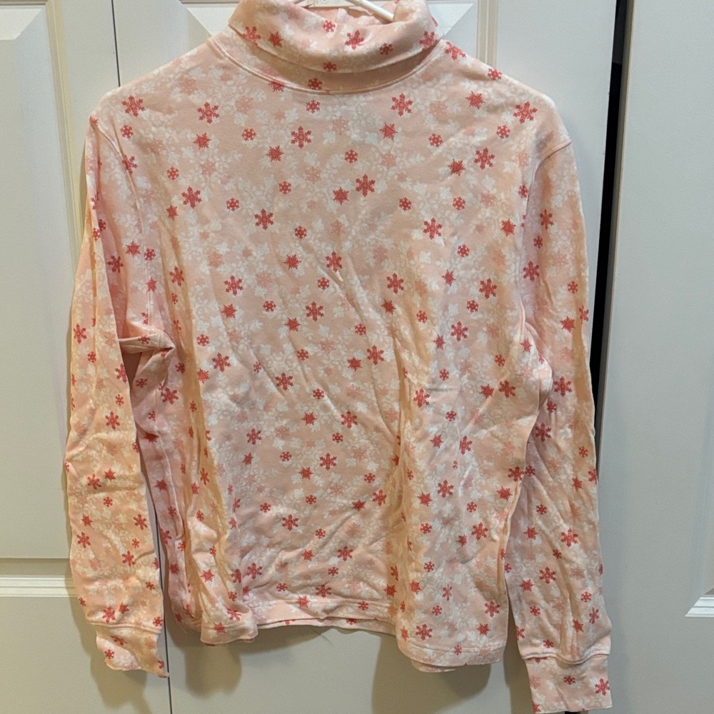 Floral Pink Turtleneck Top